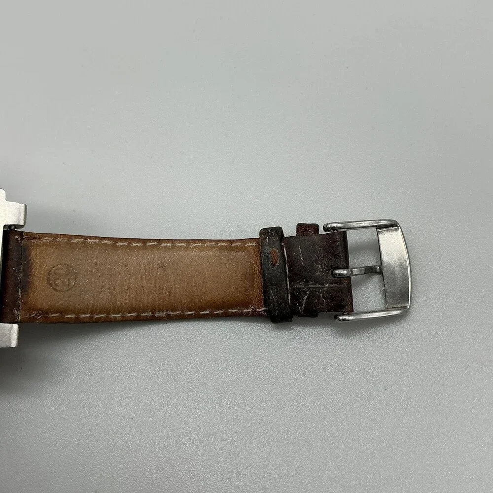 Silpada Designs Womens Watch 35mm Cream Dial Brown Leather Date New Battery